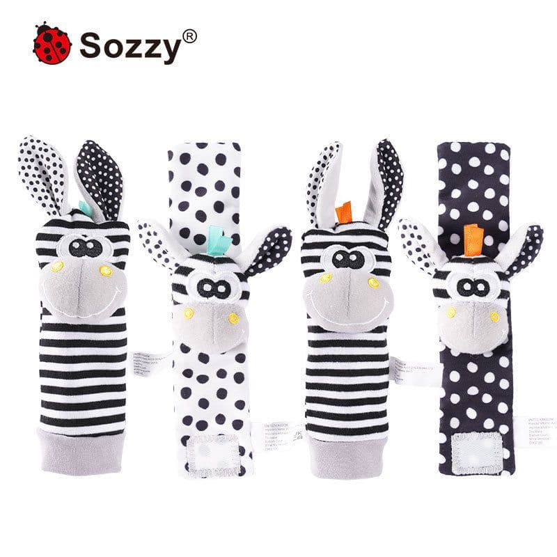 image-Sozzy Baby Rattle Socks Wrist Strap 0-1Y
