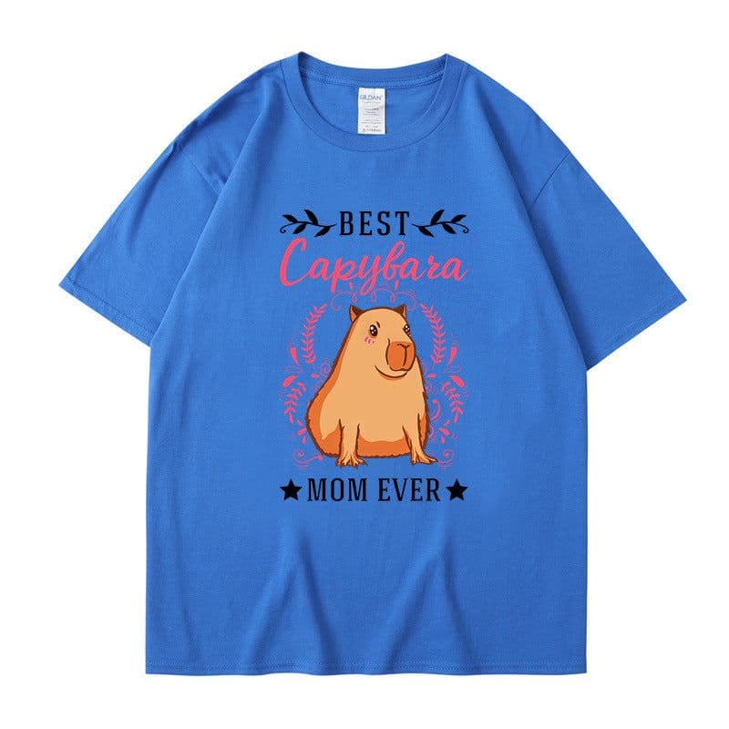 image-Cross-border independent station new summer cartoon cute Harajuku style printed cotton short-sleeved men's and women's T-shirt tops