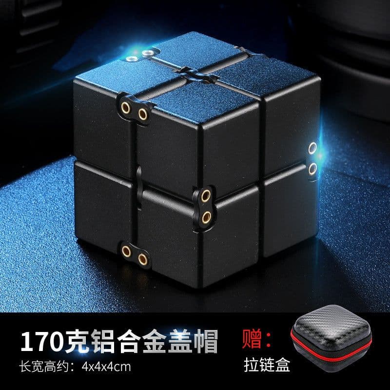 image-Yijie Metal Rubik's Cube - 155g Alloy Flip Toy, Golden Cap, Multi-Cap