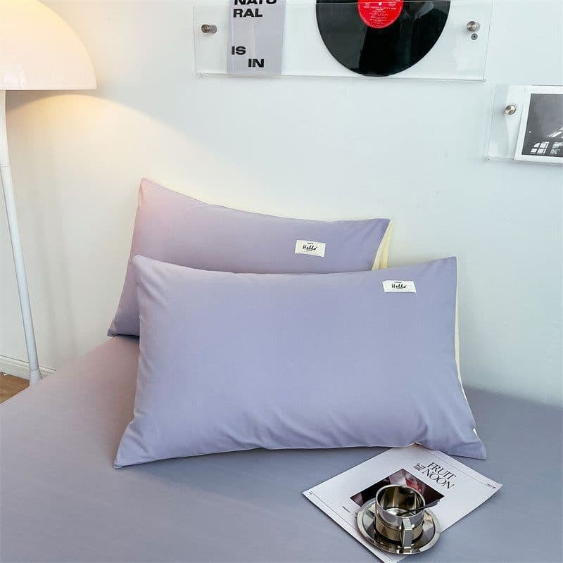 image-Modern Simple Cartoon Pillow Cover Cotton Pair