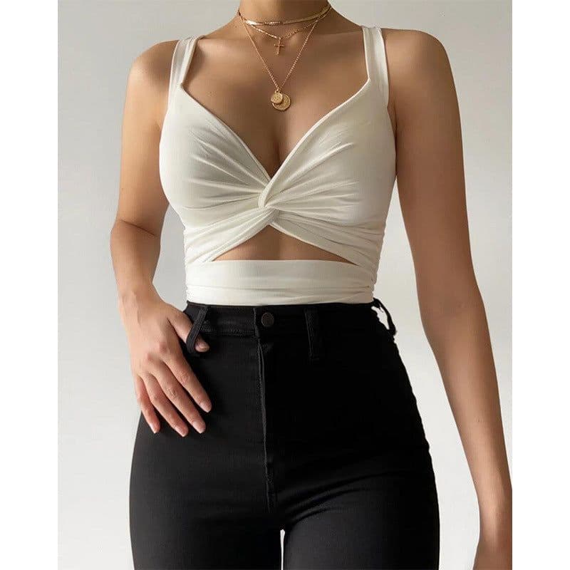 image-Women's Milk Silk Sling Vest - Coffee XL