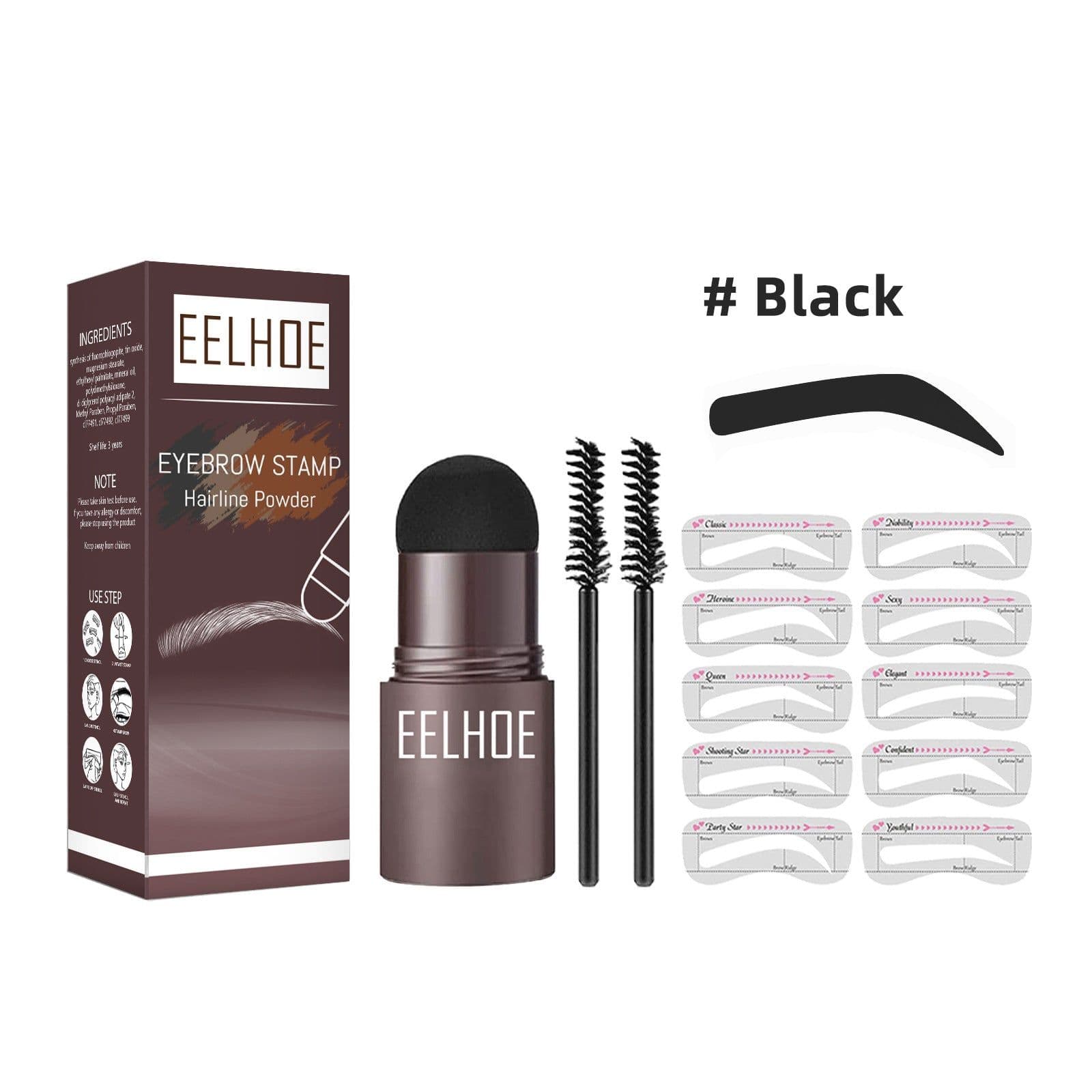 image-EELHOE Eyebrow Powder Kit Multicolor Waterproof Sweatproof