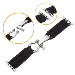 image-Apple Watch 7 Nylon Braided Strap - Camouflage Black
