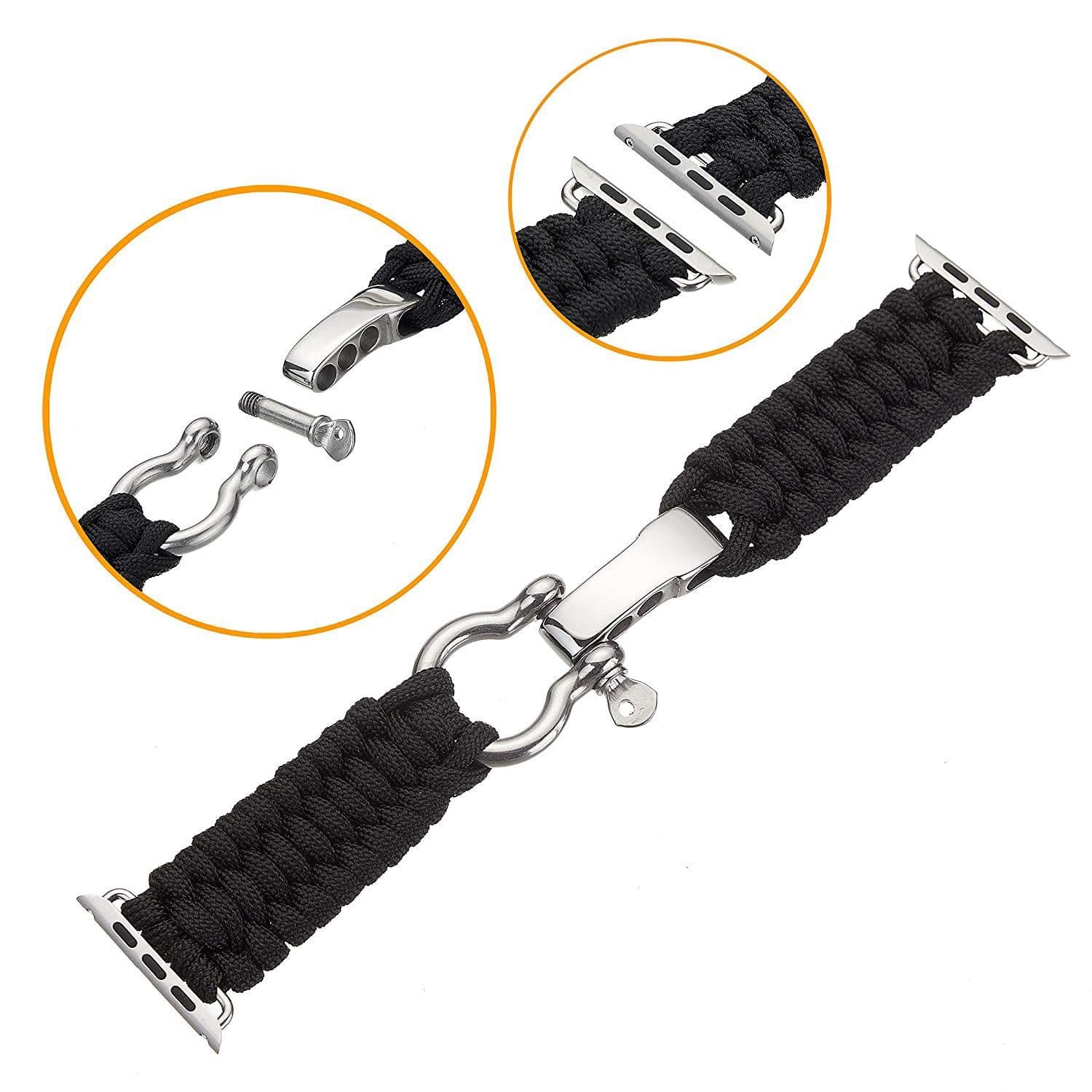 image-Apple Watch 7 Nylon Braided Strap - Camouflage Black