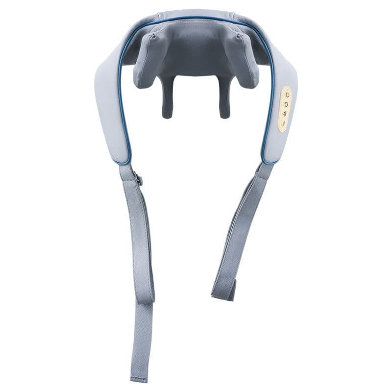 image-Rechargeable Trapezius Massager - Infrared PU Hot Compress - 6 Heads - Milk White