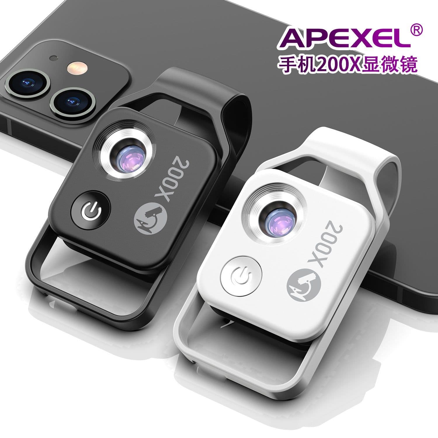 image-APEXEL 200X Microscope Lens - White CPL