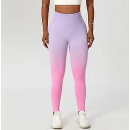 image-Gradient Yoga Leggings High Waist Tummy Control Violet