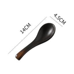 image-Creative Ceramic Spoon - Sesame Gold Flower