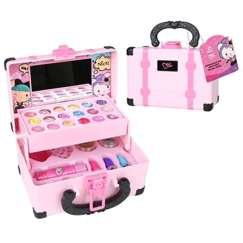 image-Cross-border children's cosmetics toys 68927 princess nail polish handbag Amazon girls makeup box gift