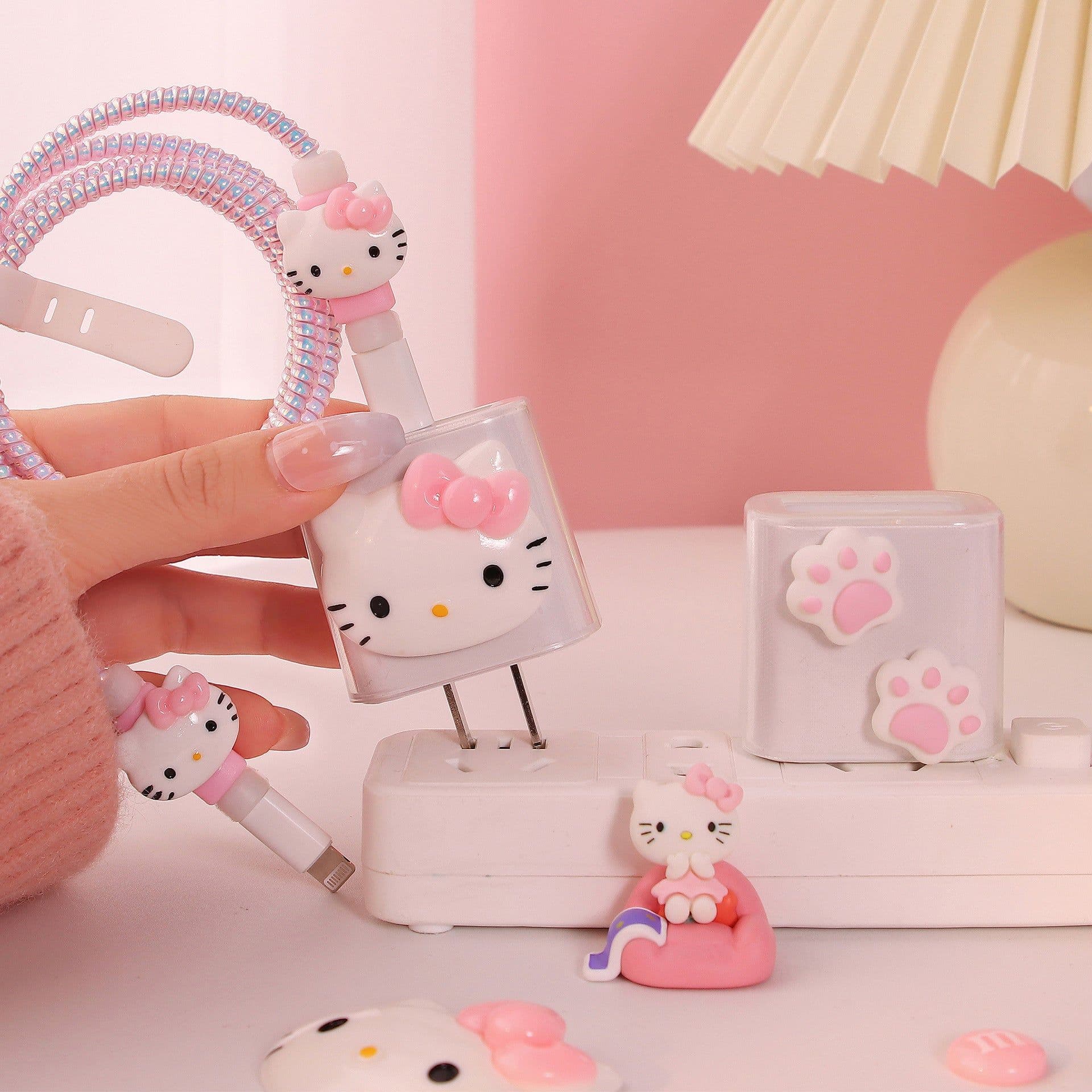 image-Girl's heart is suitable for Apple data cable protective cover ~ 20w mobile phone 11 charger head iphone13 shell ipad12
