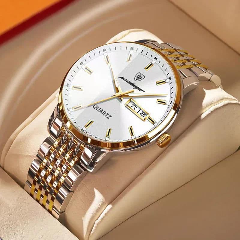 image-Poedagar P832 Men's Ultra-Thin Quartz Watch 6mm Waterproof 50m