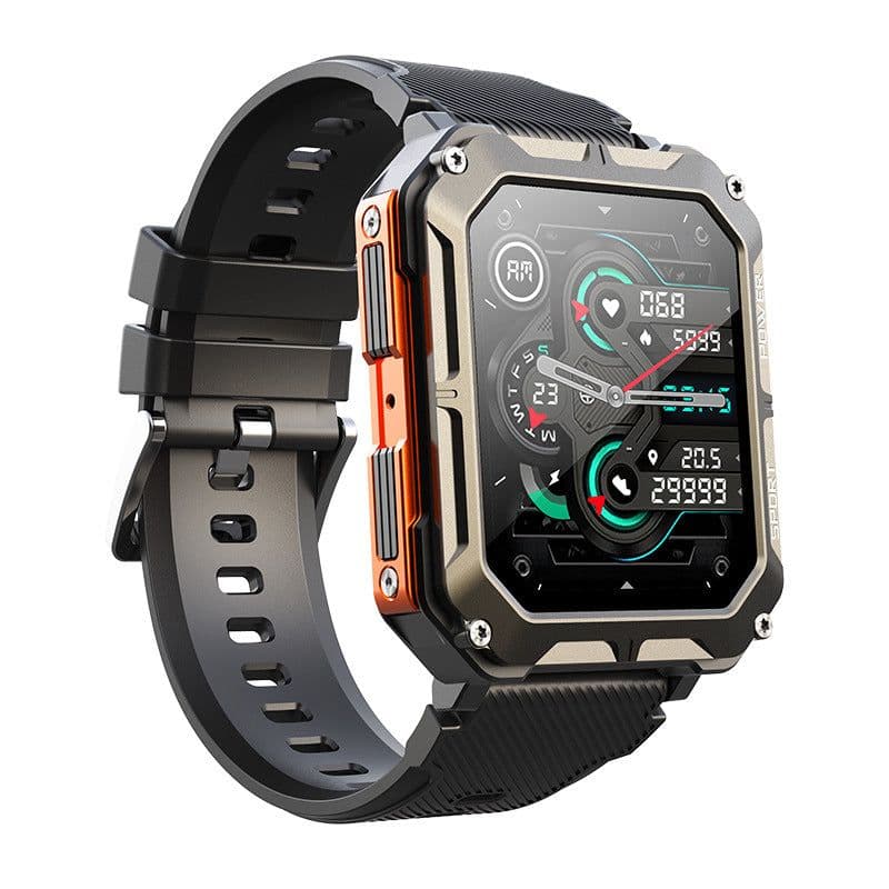 image-C20PRO Bluetooth Smart Watch - Heart Rate Monitor, Sports, Orange