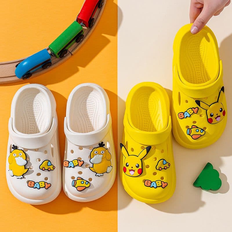 image-Pikachu EVA Slippers Children Lake Blue 36-37