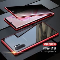 image-Suitable for Samsung note20 anti-peep Magneto mobile phone case S21 double-sided glass magnetic metal protective cover s22u