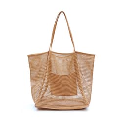 image-European Large Beach Bag, Mesh Tote, Travel Storage, Women's Outdoor Tote