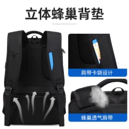 image-Cross-border new shoulder bag men's large-capacity casual backpack multi-functional business trip computer bag middle and high school student bag