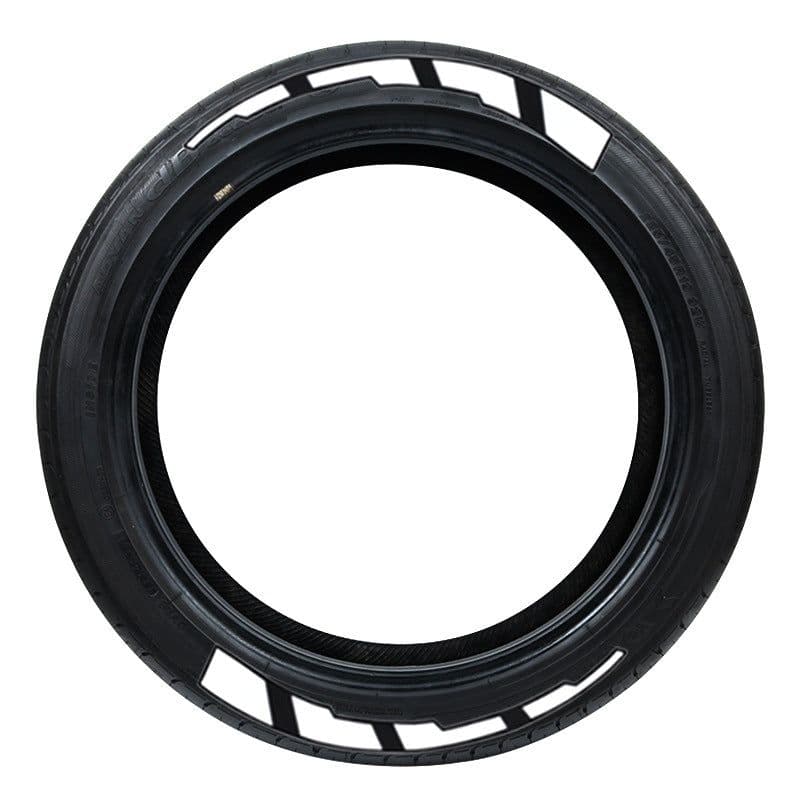 image-Deoukana 3D Car Tire Sticker - English Letters, 8 Pieces, PVC, 3.5cm