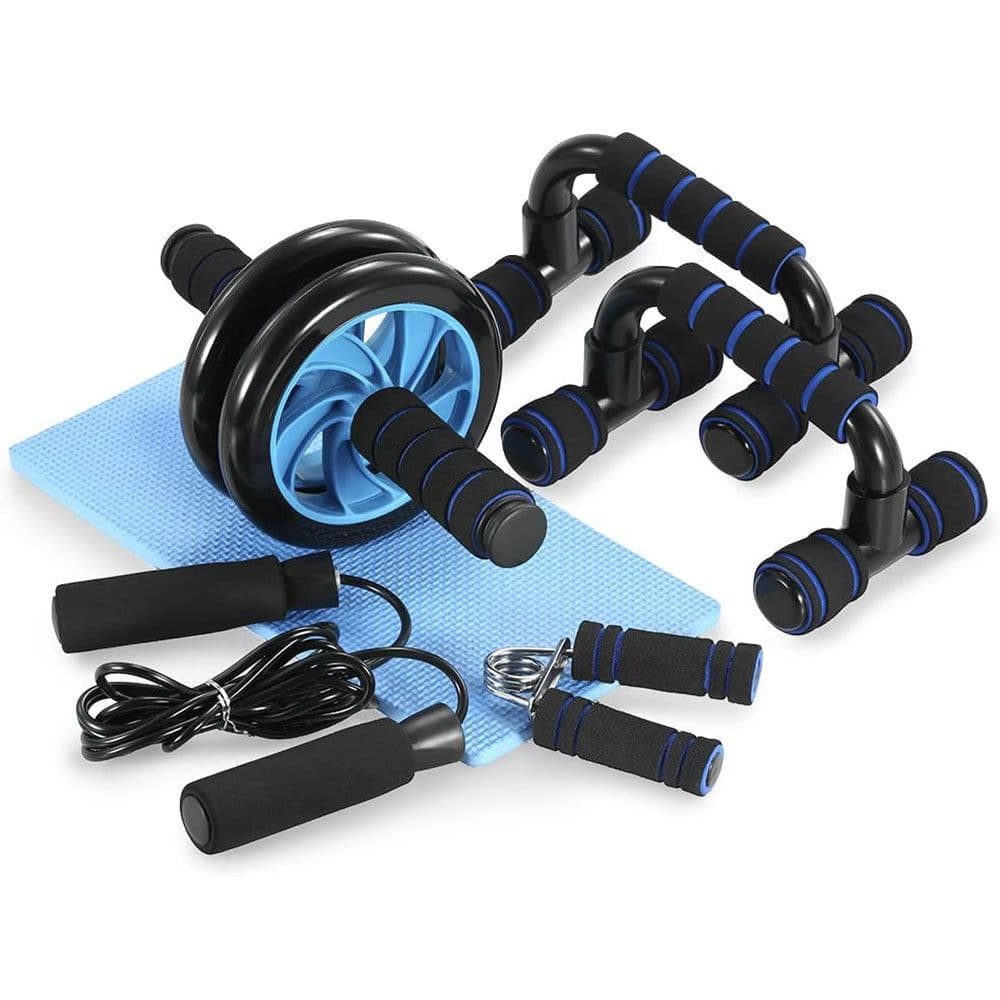 image-LEATOU Ab Wheel 7-Piece Indoor Fitness Equipment Set - LT-TZ32