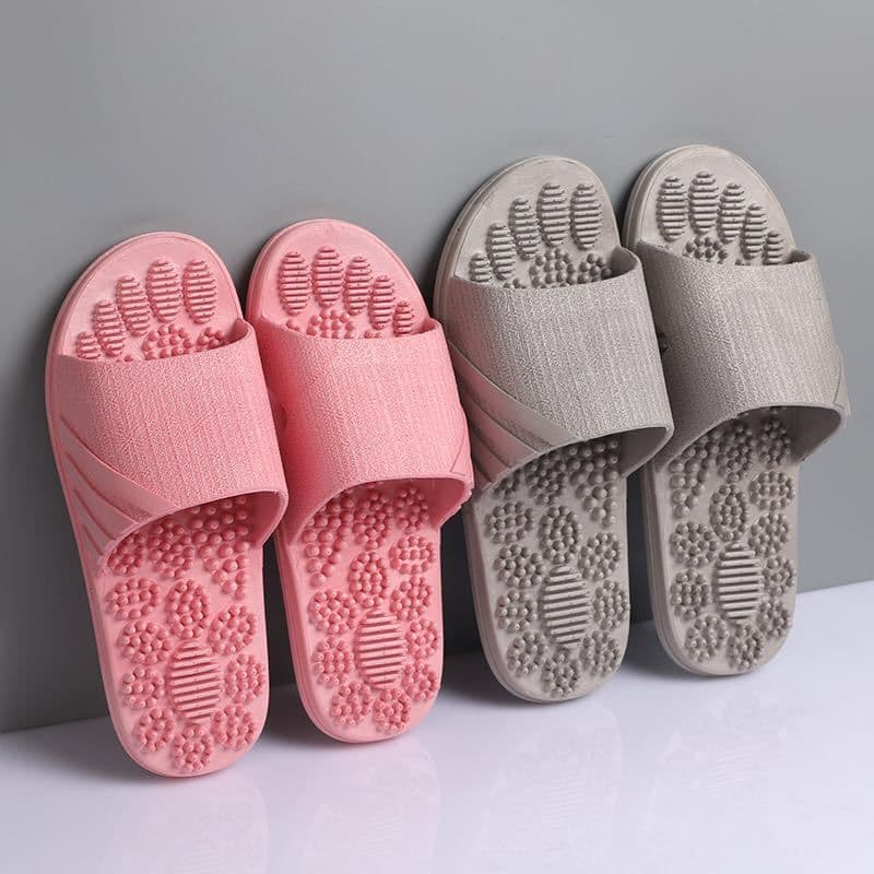 image-2021 Summer Candy Color Massage Home Slippers Bathroom Indoor Slippers Men and Women Plastic Couple Slippers