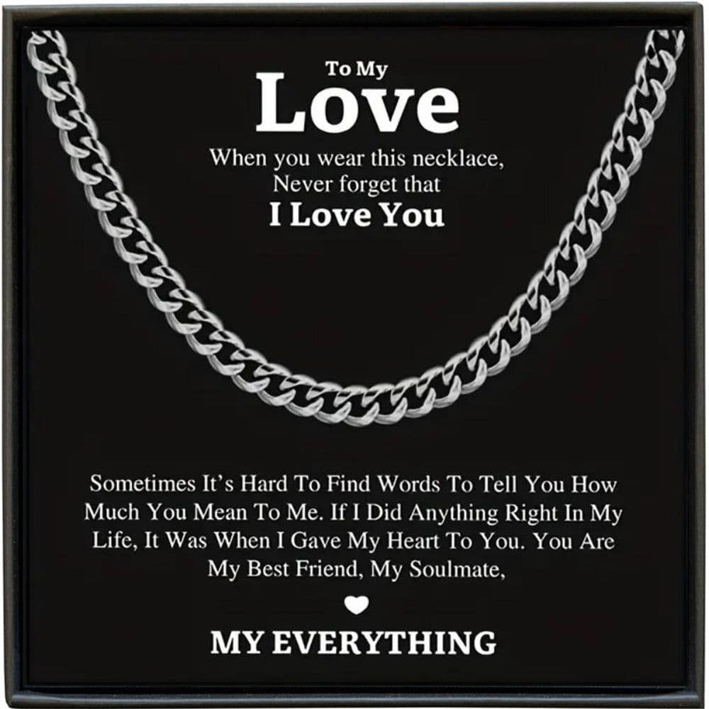 image-Cuban Link Copper Necklace - Women's Cross Chain