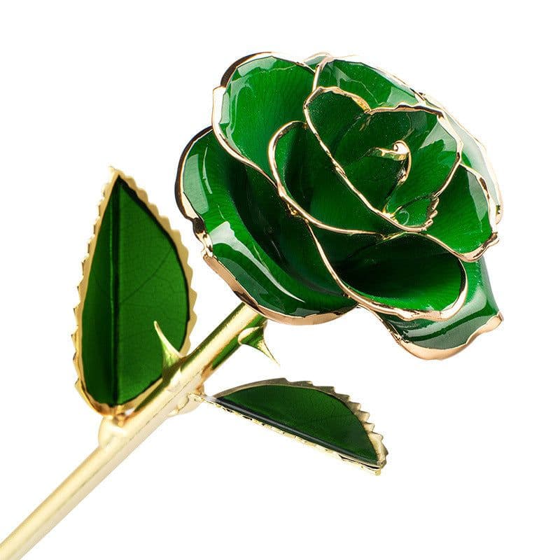 image-Cross-border export 24K gold-plated rose paint flower with gift box Valentine's Day gift factory wholesale
