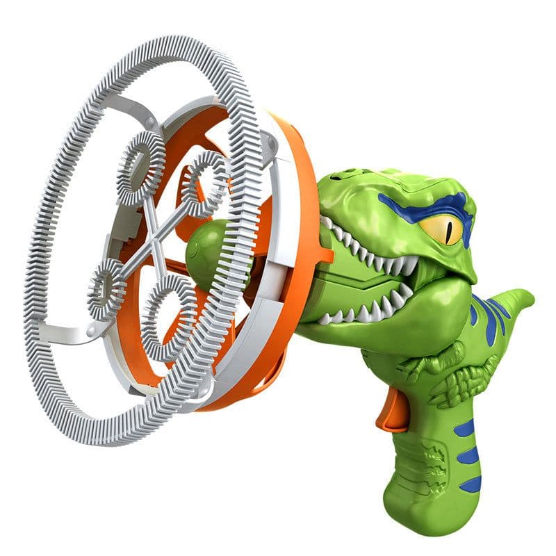 image-Dinosaur Bubble Machine - Green Electric Fan Toy