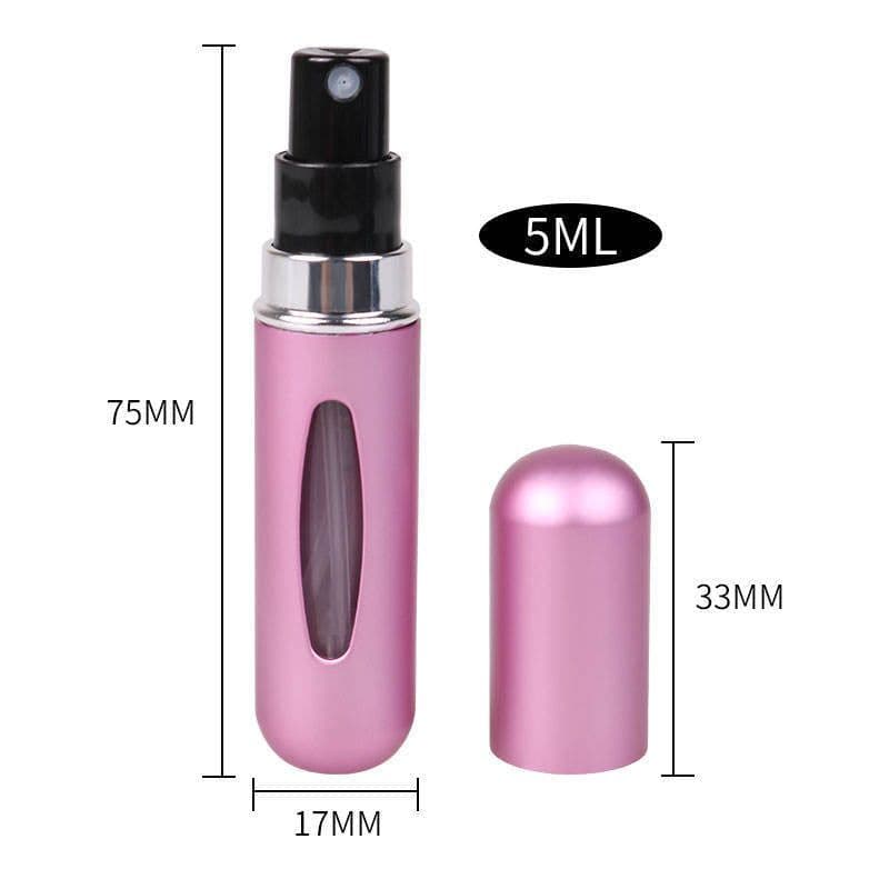 image-Zinc 5ml Perfume Bottle - Aluminum Bottom Fill Spray