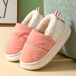 image-Boys' Slippers Cotton Gray 34-35 Toddler Warm