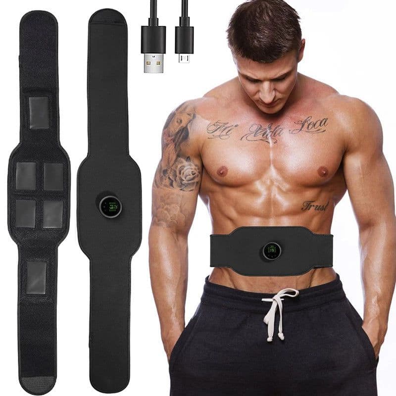 image-EMS Abdominal Muscle Stimulator Belt - Black