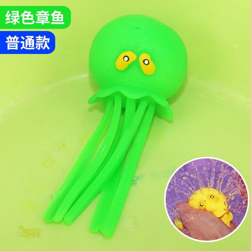image-Cross-border water-absorbing octopus children's bath baby water toys beach boy swimming pool decompression new water spray hot style