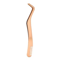 image-Stainless Steel Eyelash Tweezers with Comb