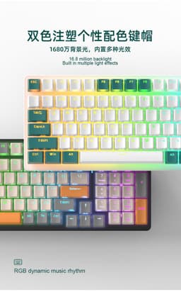 image-Free Wolf K3 Mechanical Gaming Keyboard 100 Keys