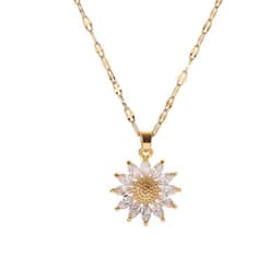 image-Kanai Daisy Pendant Necklace - Titanium Steel Gold