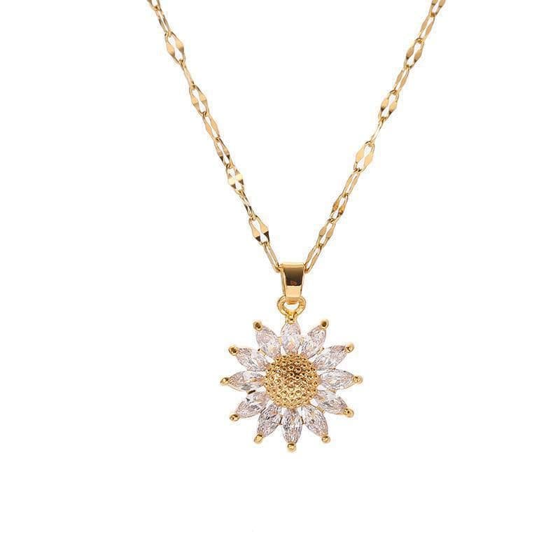 image-Kanai Daisy Pendant Necklace - Titanium Steel Gold