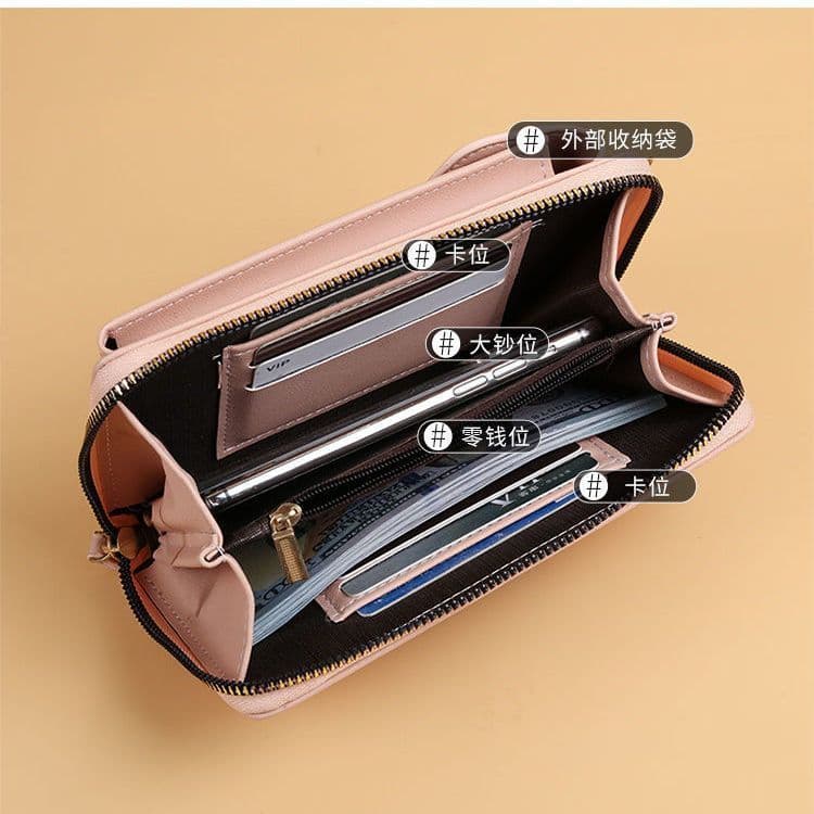 image-Sweet Vertical Messenger Bag - Light Blue PU Leather