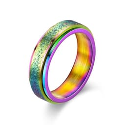 image-New simple transfer jewelry men's titanium steel rotatable beer bottle chain ring personality domineering ring