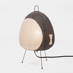image-Japanese Noguchi Akari Rice Paper Floor Lamp Wabi-Sabi Style 1A Metal Orange