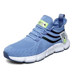 image-Sports Running Shoes - White Breathable Mesh Low-Top