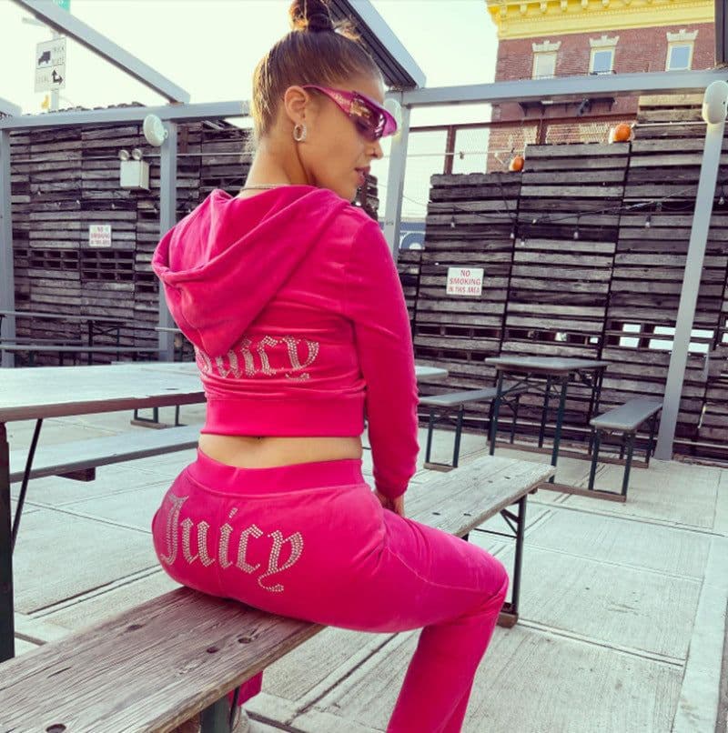 image-Women's Casual Sportswear Set - Grey Hoodie Sweatpants