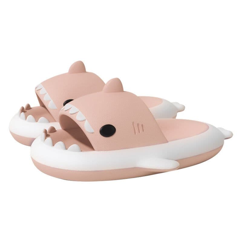 image-Cross-border cow shark sandals and slippers for men at home