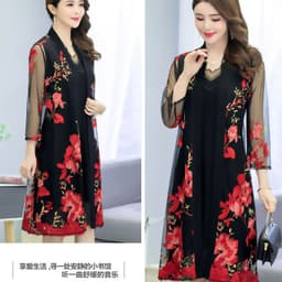 image-Foreign trade 2022 summer new large size women's clothing fat sister 200 catties mesh sunscreen clothing women's mid-length coat thin