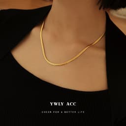 image-Titanium Steel Diamond Necklace - Women's Clavicle Chain