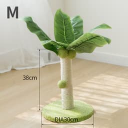 image-Cat Climbing Frame Sisal Scratching Toy Coconut Tree Climber - Claw Grinder