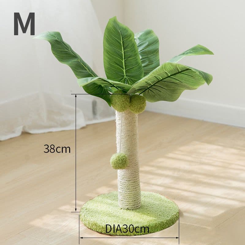 image-Cat Climbing Frame Sisal Scratching Toy Coconut Tree Climber - Claw Grinder