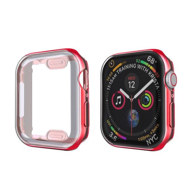 image-Suitable for Apple TPU electroplating case protective case apple iwatch6 5 all-inclusive protective cover Apple watch case