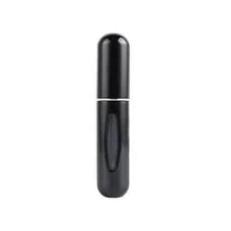 image-New portable 5ml mini self-pump perfume bottle bottom refillable spray bottle aluminum perfume empty bottle