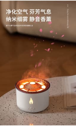 image-Pinrui Flame Aroma Diffuser Humidifier - 350ML