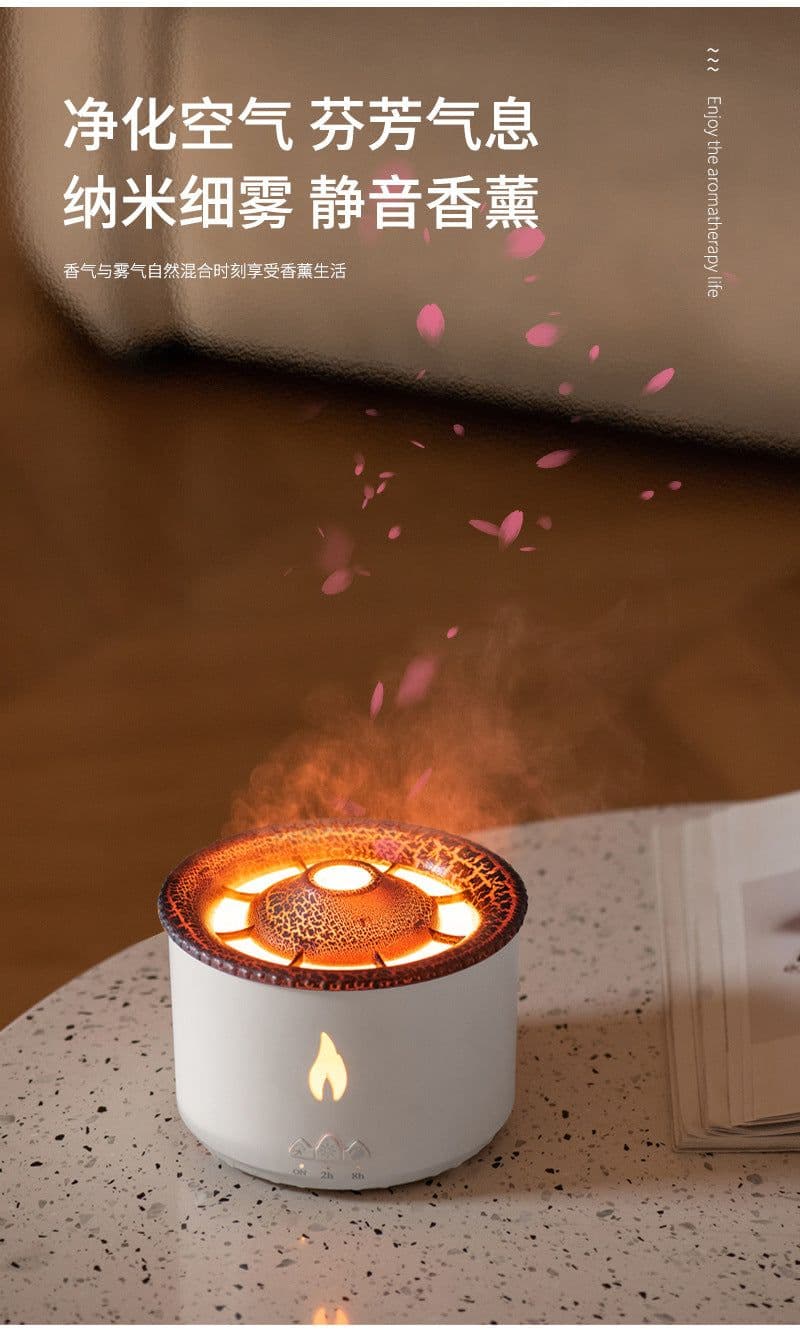 image-Pinrui Flame Aroma Diffuser Humidifier - 350ML