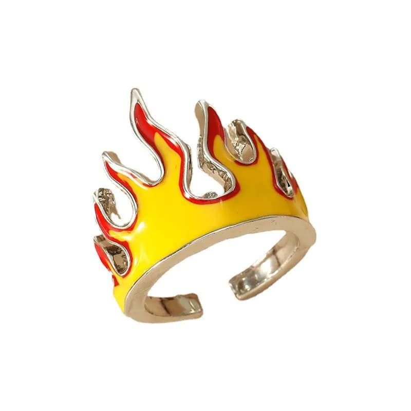 image-Ke Anni Flame Ring - Green Adjustable Alloy