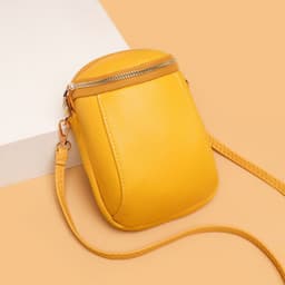 image-Mobile phone crossbody bag - high-end cowhide, fashionable 2023